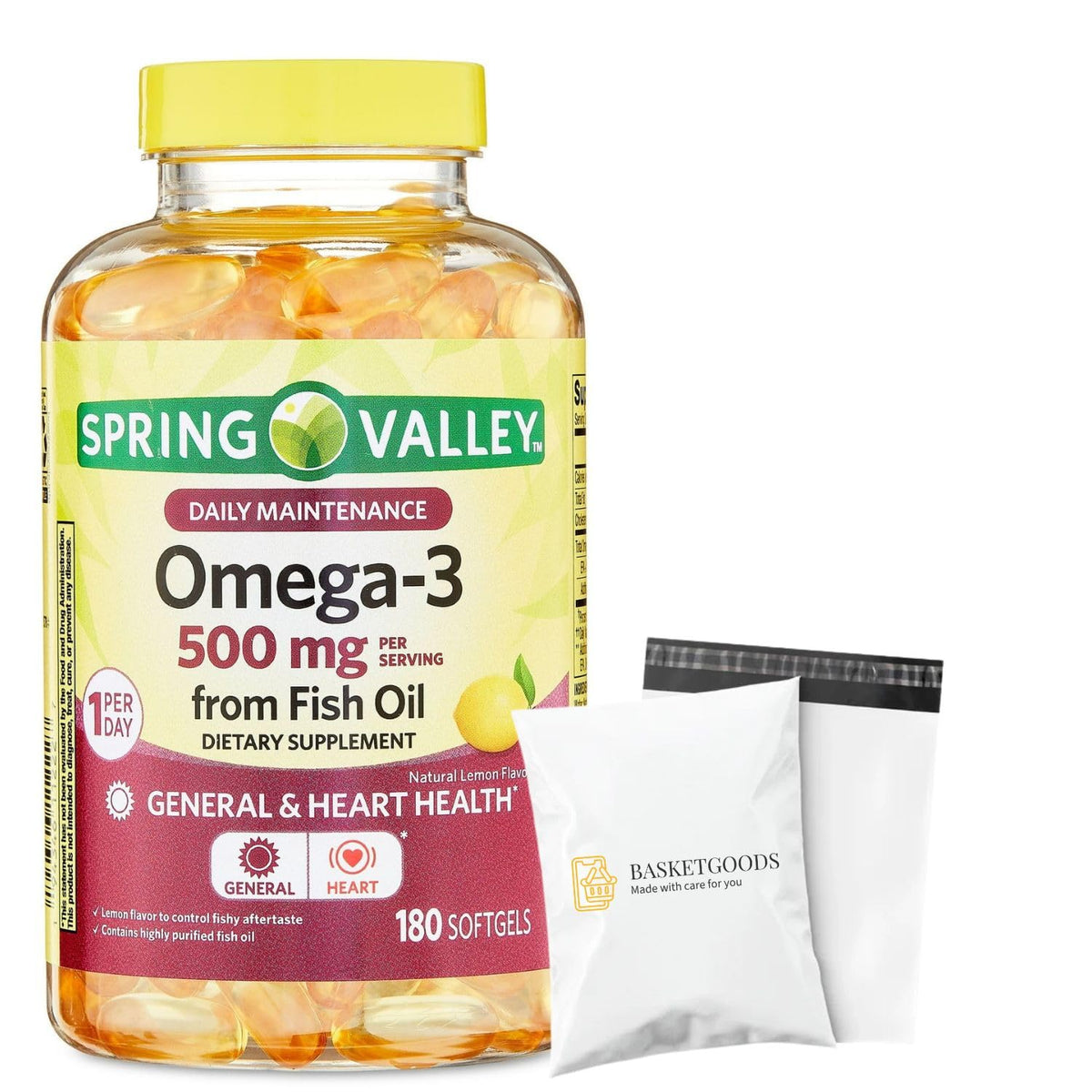 Omega-3 500 mg 180 Count Fish Oil Dietary Supplements T367843