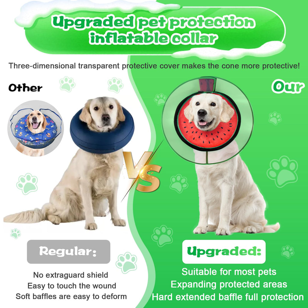 Inflatable Dog Cone Collar with Detachable Shield S8881