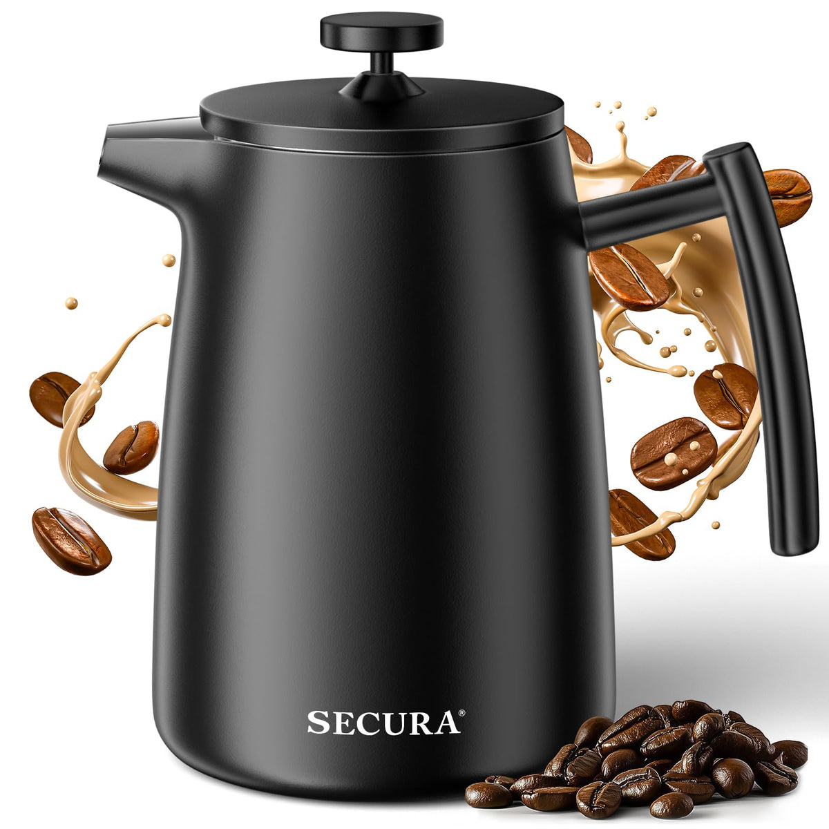 50oz Stainless Steel Insulated French Press Coffee Maker W55505
