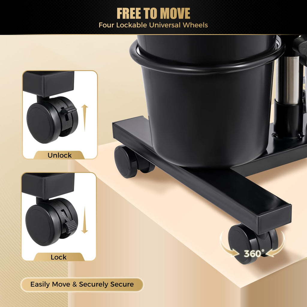 Portable Shampoo Bowl with Electric Pump, Adjustable Height 2.64Gal Dual Bucket U46415