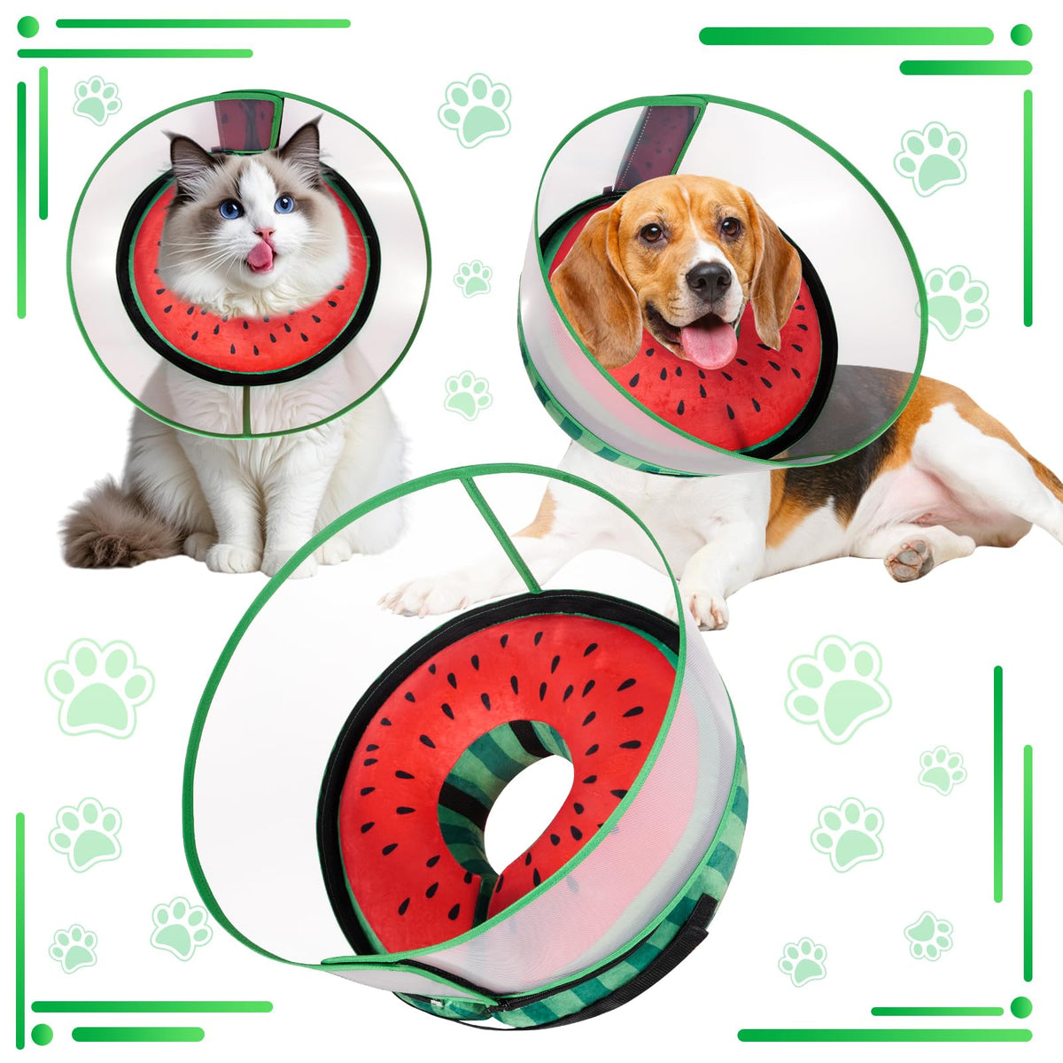 Inflatable Dog Cone Collar with Detachable Shield S8881