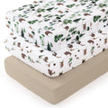 3 Pack Ultra Soft Breathable Fitted Crib Sheets 28x52 Inch H604140