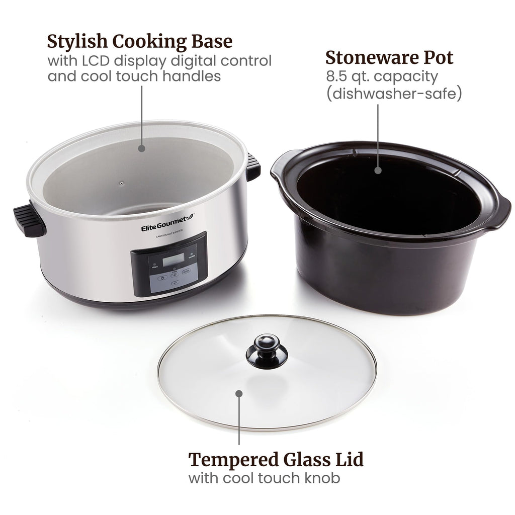 Digital 8.5 Qt Stainless Steel Slow Cooker O2298