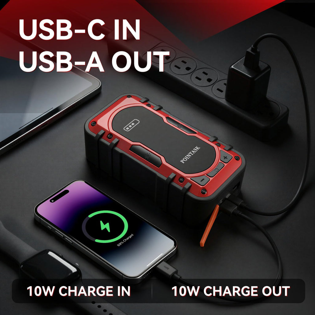 12V Portable Car Jump Starter with Air Compressor R397859