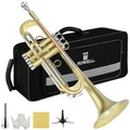 Brushed Finish Standard Brass Bb Trumpet Set with Hard Case K55763