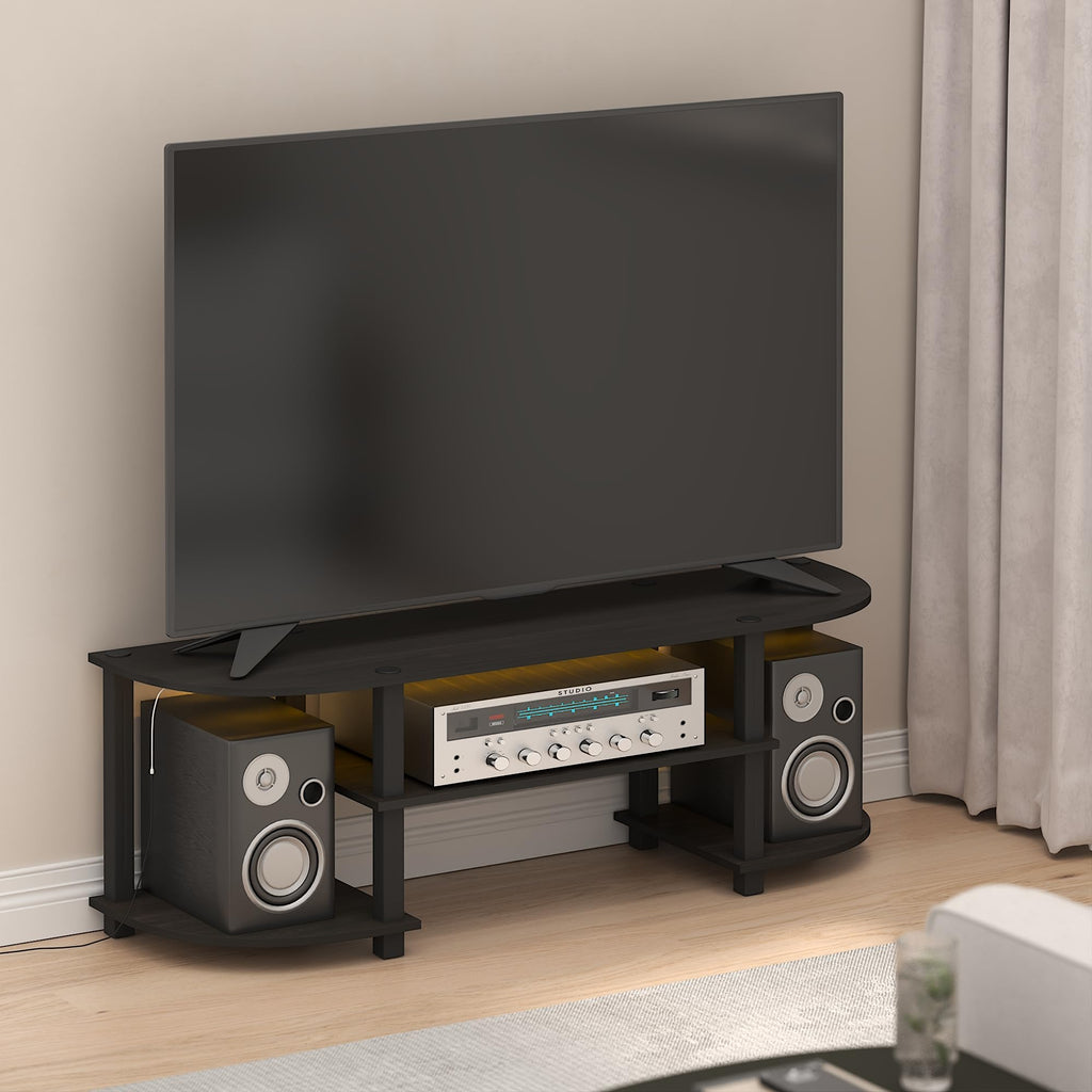 Black 3-Tier TV Stand for 55 Inch TV S328