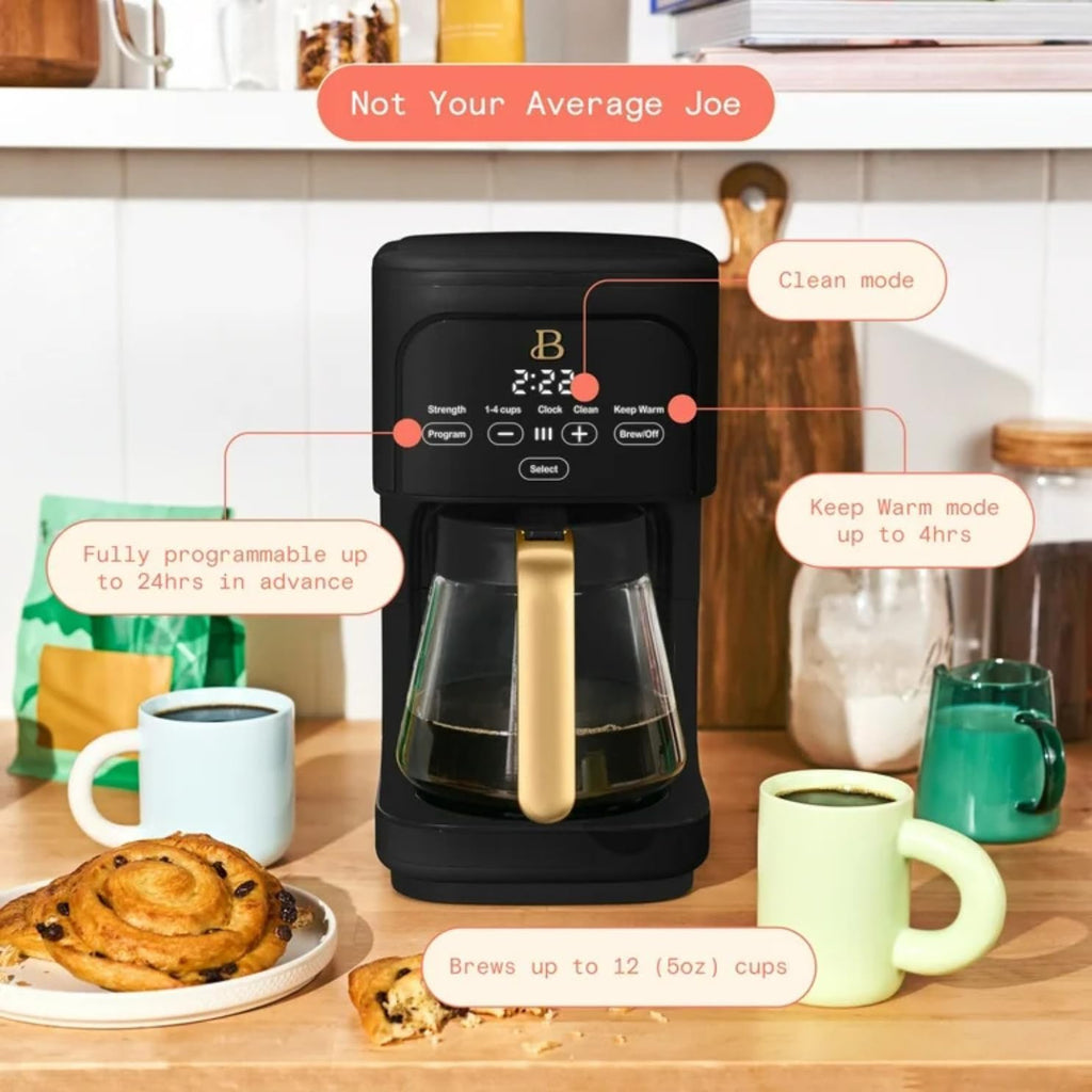 Programmable 12-Cup Drip Coffee Machine with Glass Carafe L2647