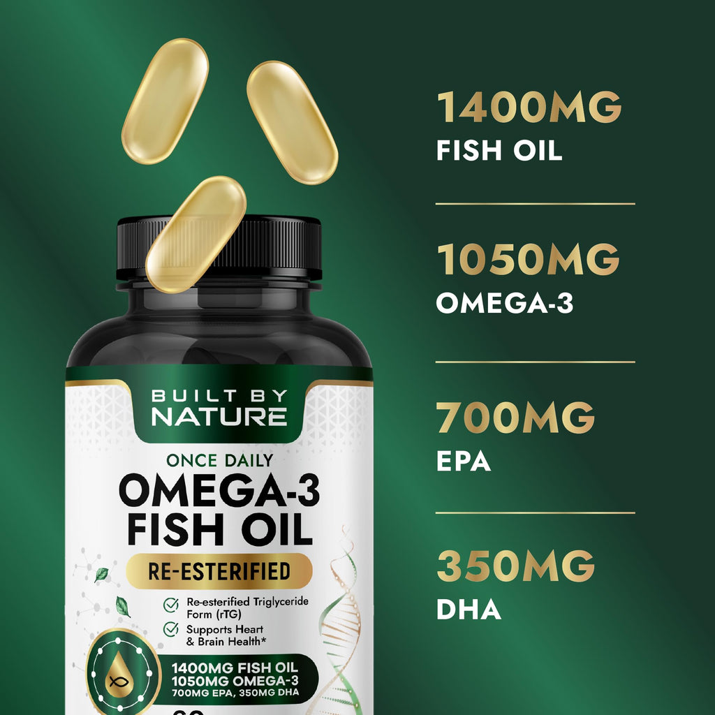 Omega 3 Fish Oil 1400 mg 60 Softgels M525916
