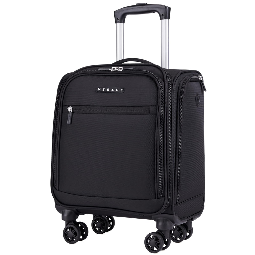 Black 14.5-Inch Spinner Underseat Carry On Luggage P8126