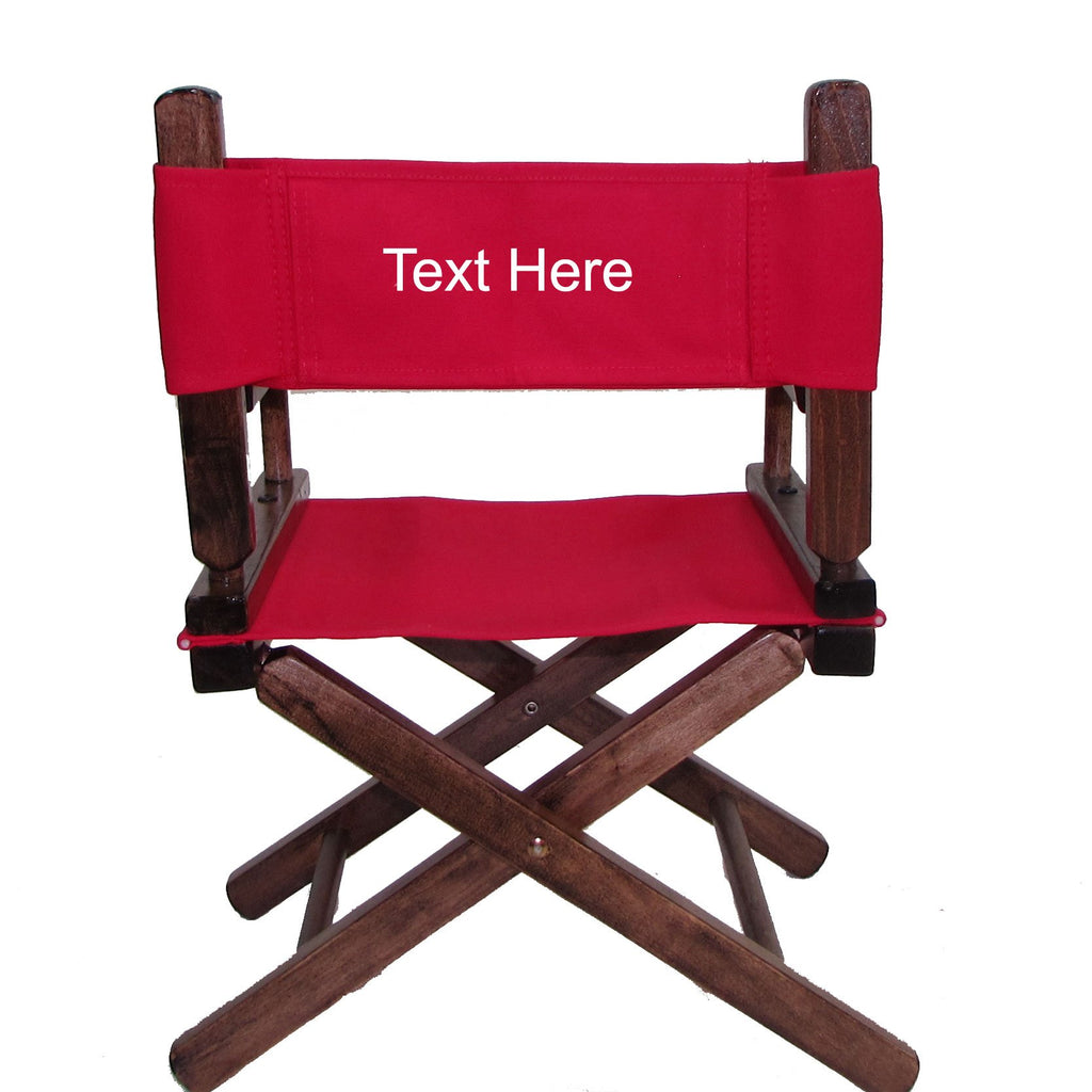 Personalized Embroidered Walnut Frame Toddler's Directors Chair X236