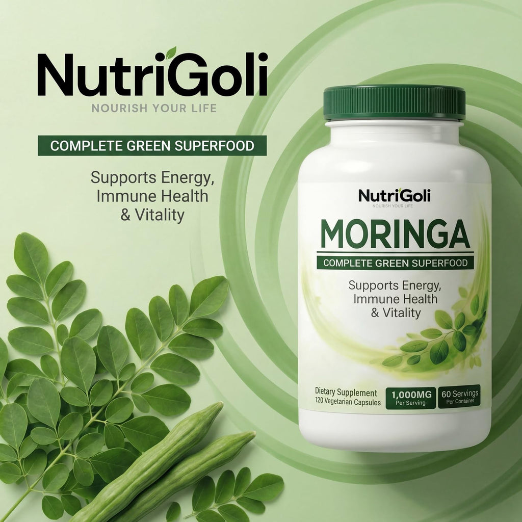 Moringa Capsules 1000mg 120 Vegetarian Capsules L718