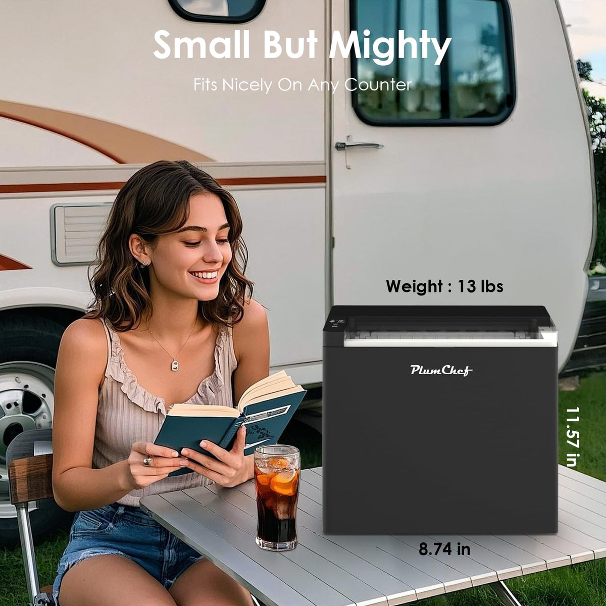 Portable Countertop Ice Maker Machine, 26Lbs/24H, Black I8027