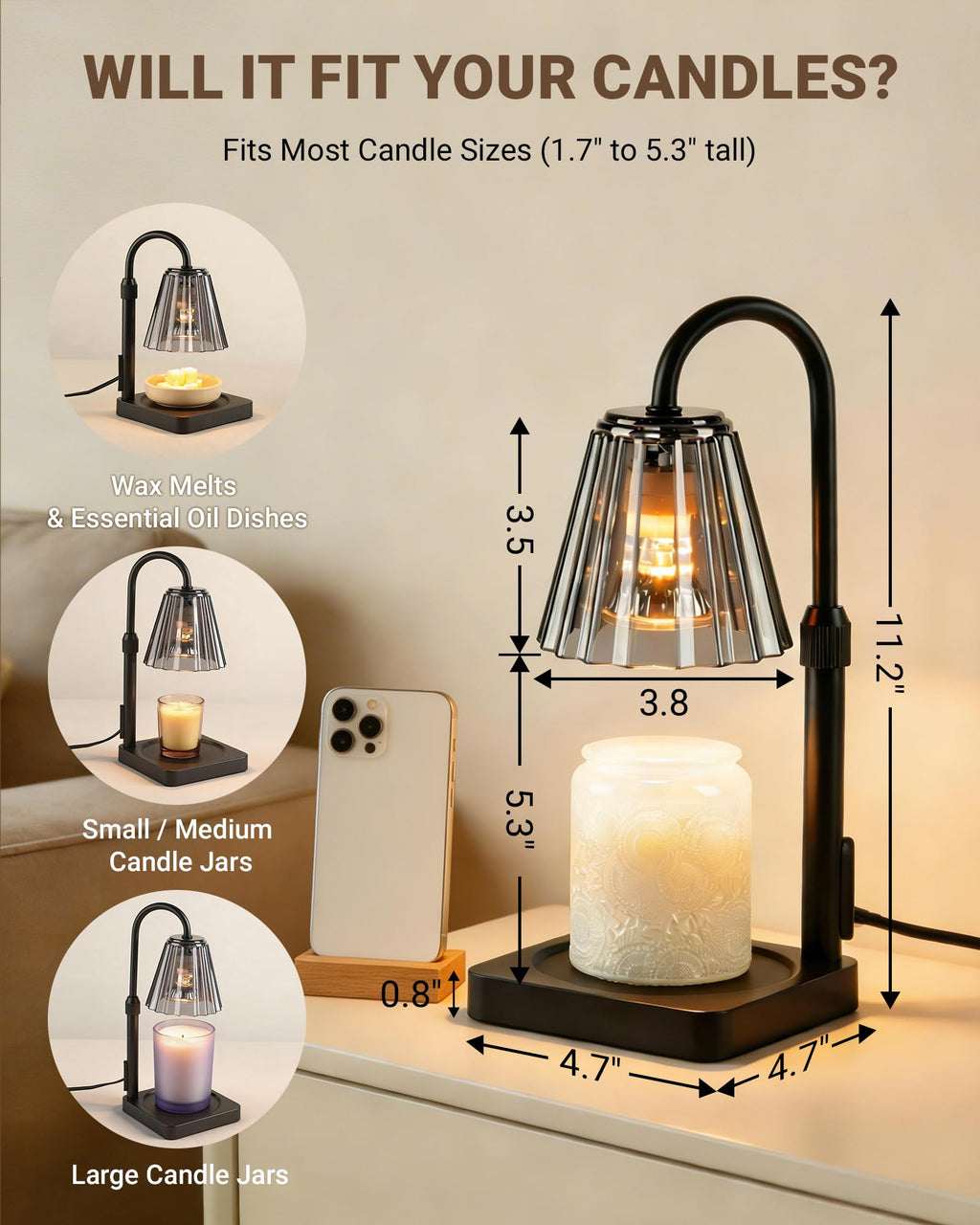 Candle Warmer Lamp with Timer V732847