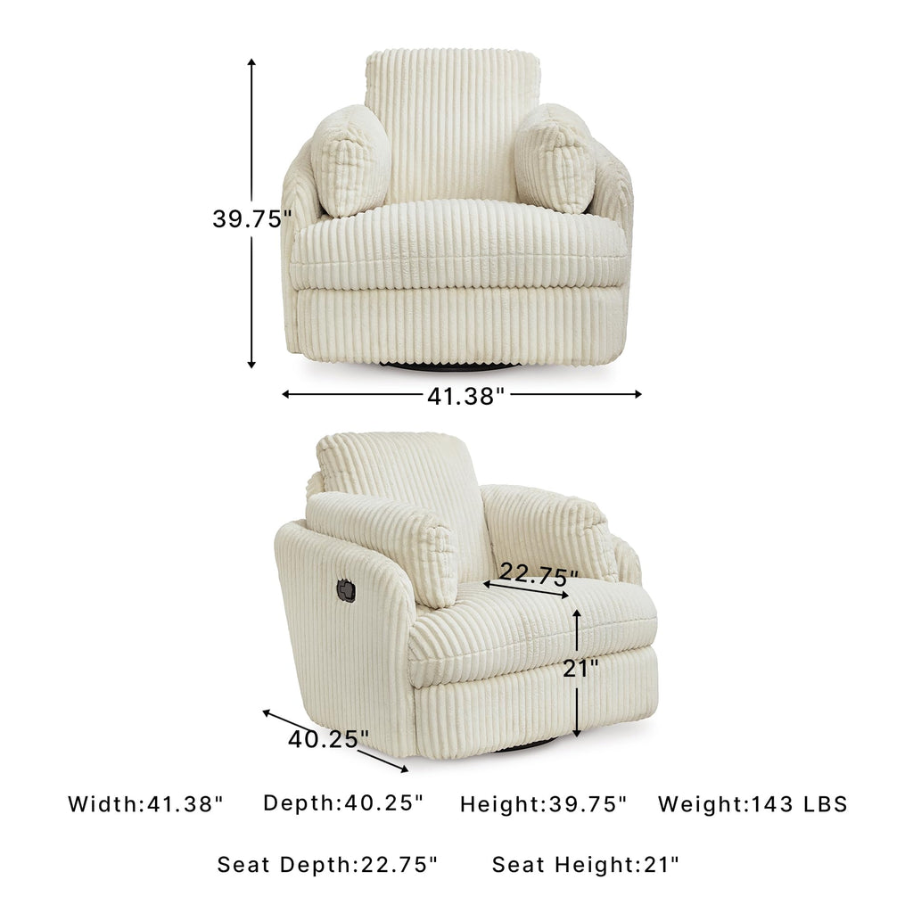 Oversized Swivel Glider Recliner Q8339