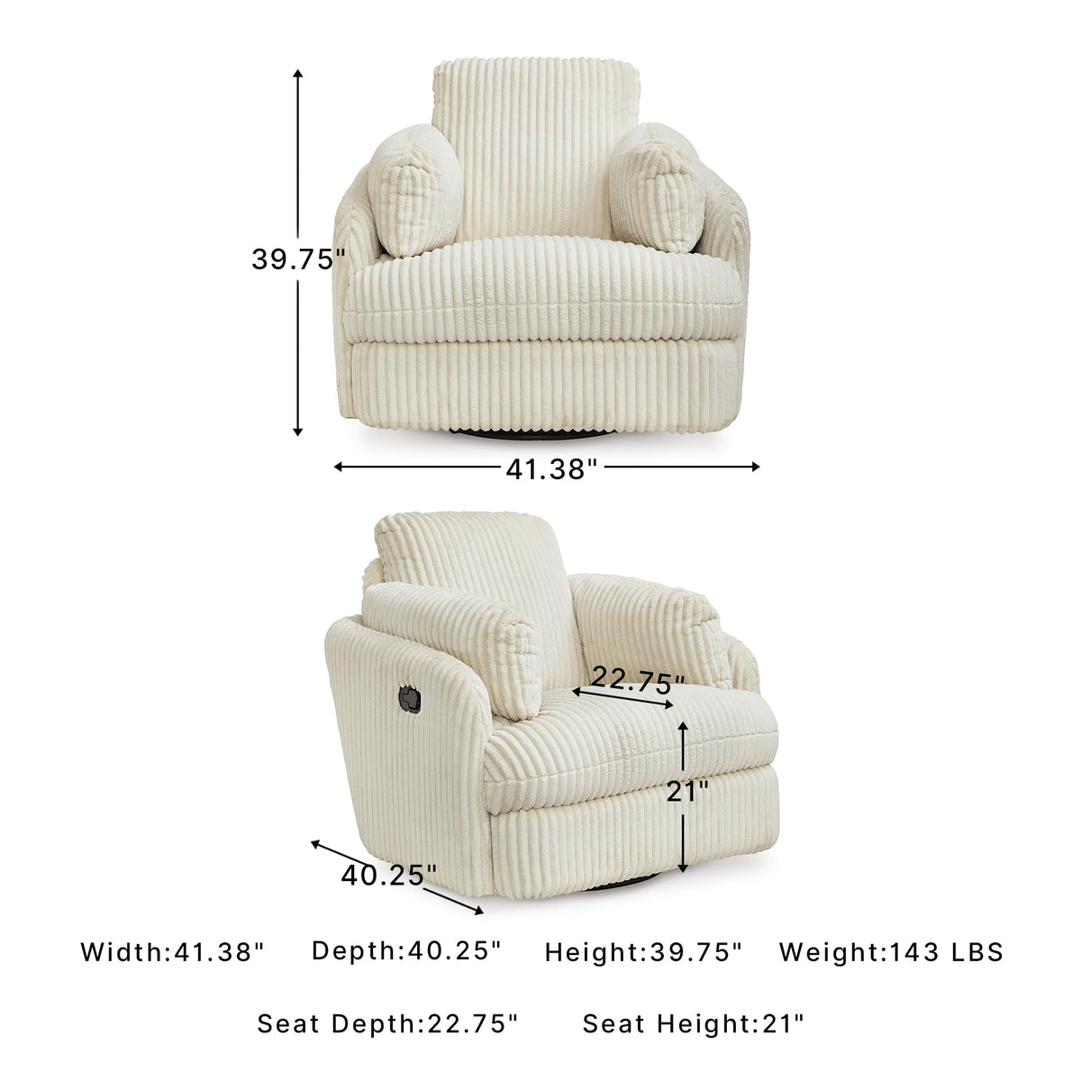Oversized Swivel Glider Recliner Q8339