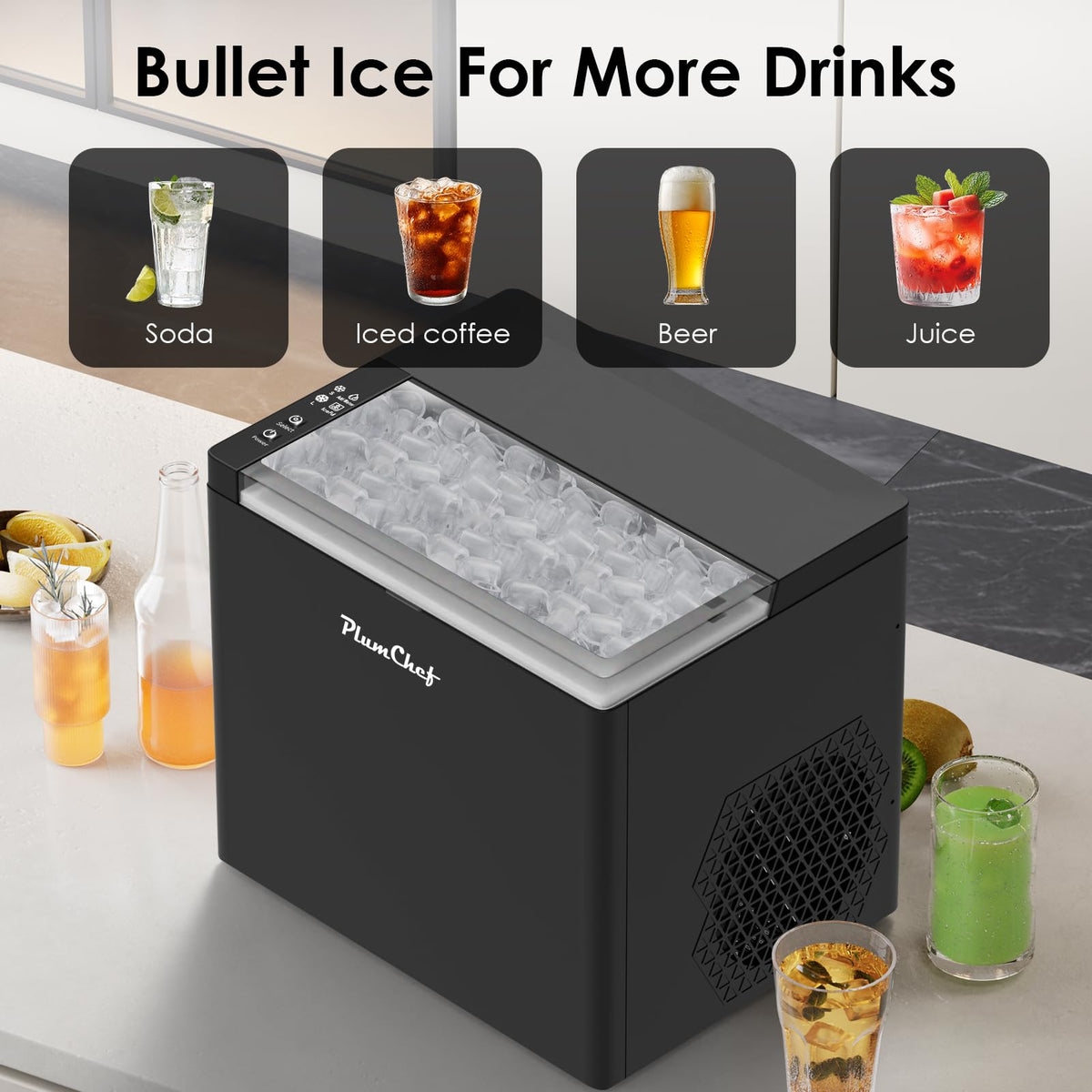 Portable Countertop Ice Maker Machine, 26Lbs/24H, Black I8027