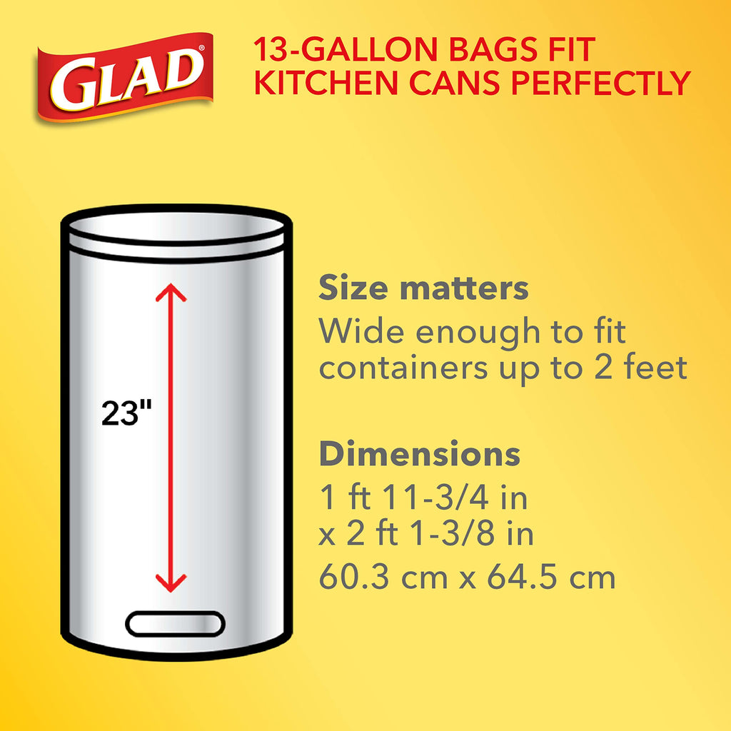 13 Gallon Unscented Quick-Tie Tall Kitchen Trash Bags 68 Count V33726