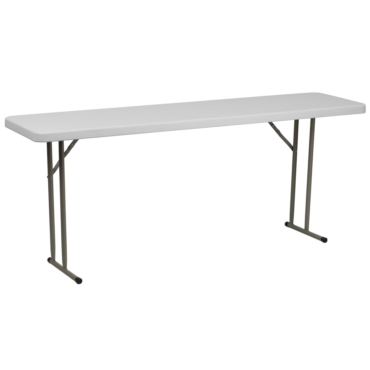 6-Foot Rectangle Granite White Plastic Folding Training Table A204