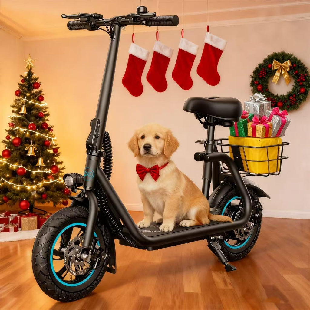 Electric Scooter with Seat & Basket U4788