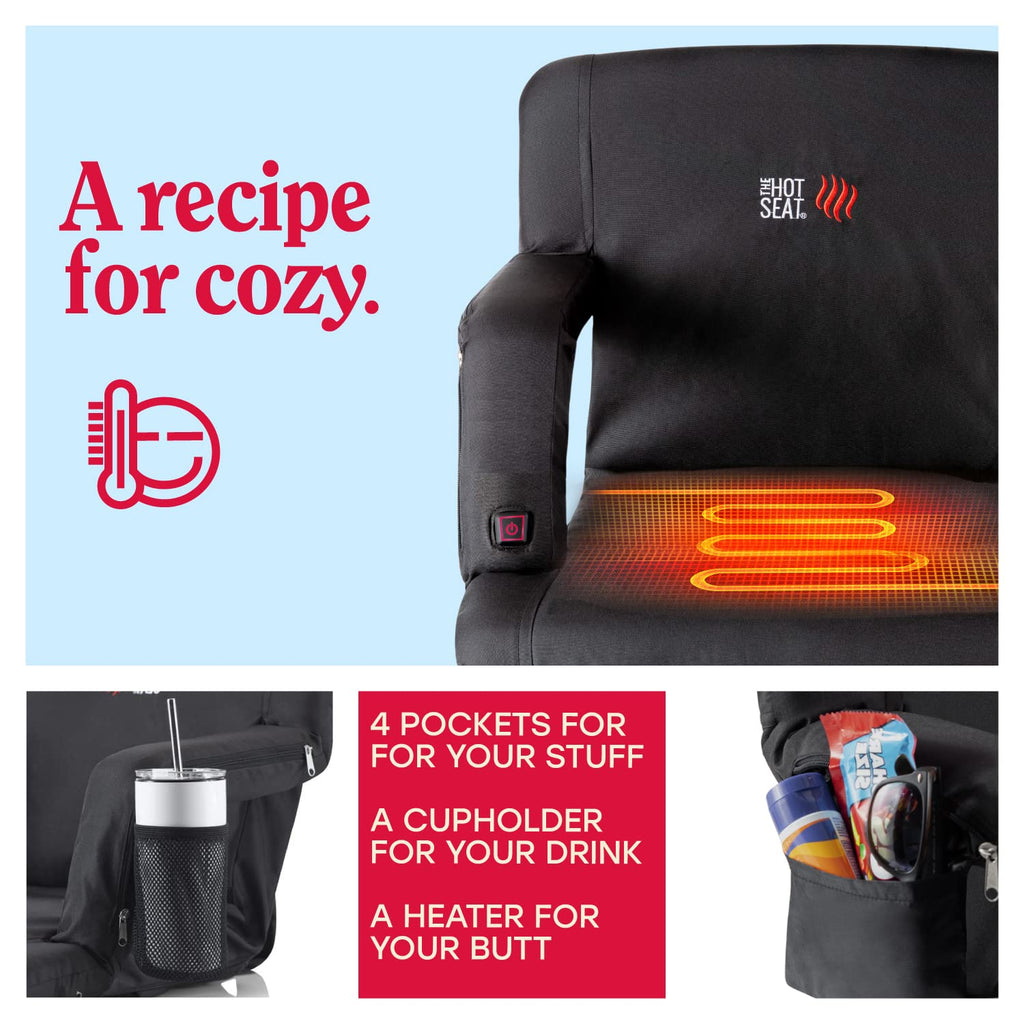 Portable Heated Stadium Seat for Bleachers A8144