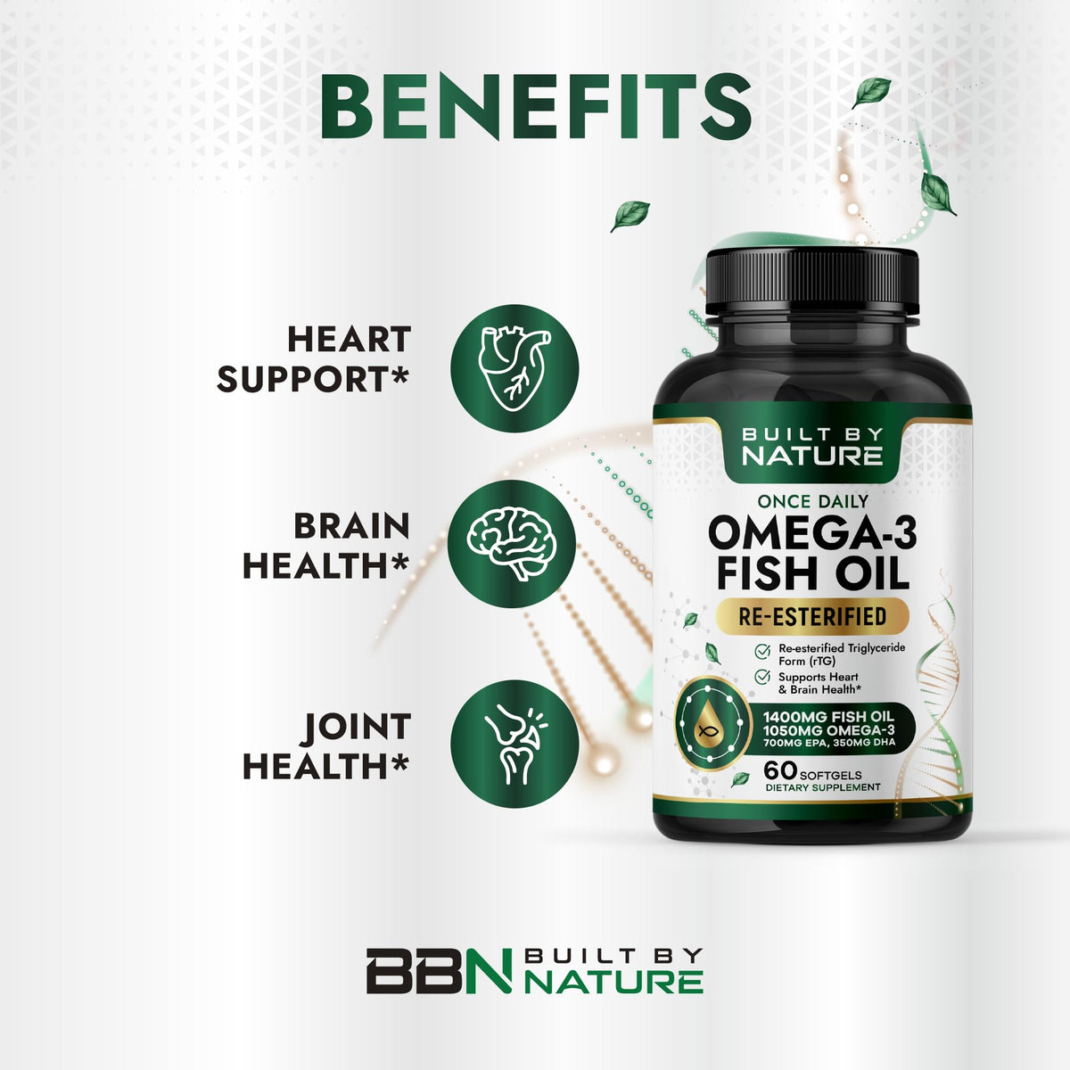 Omega 3 Fish Oil 1400 mg 60 Softgels M525916