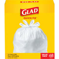 13 Gallon Unscented Quick-Tie Tall Kitchen Trash Bags 68 Count V33726