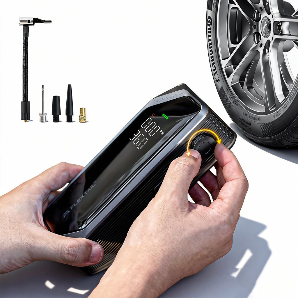Portable Rechargeable Electric Air Pump with Digital Pressure Gauge R455