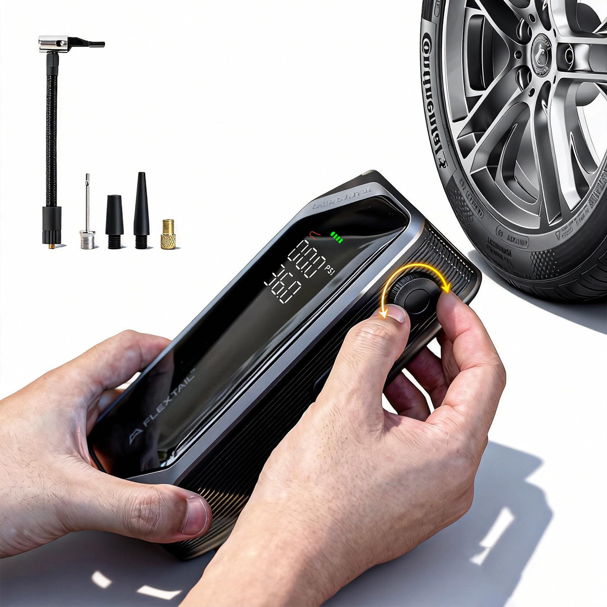 Portable Rechargeable Electric Air Pump with Digital Pressure Gauge R455
