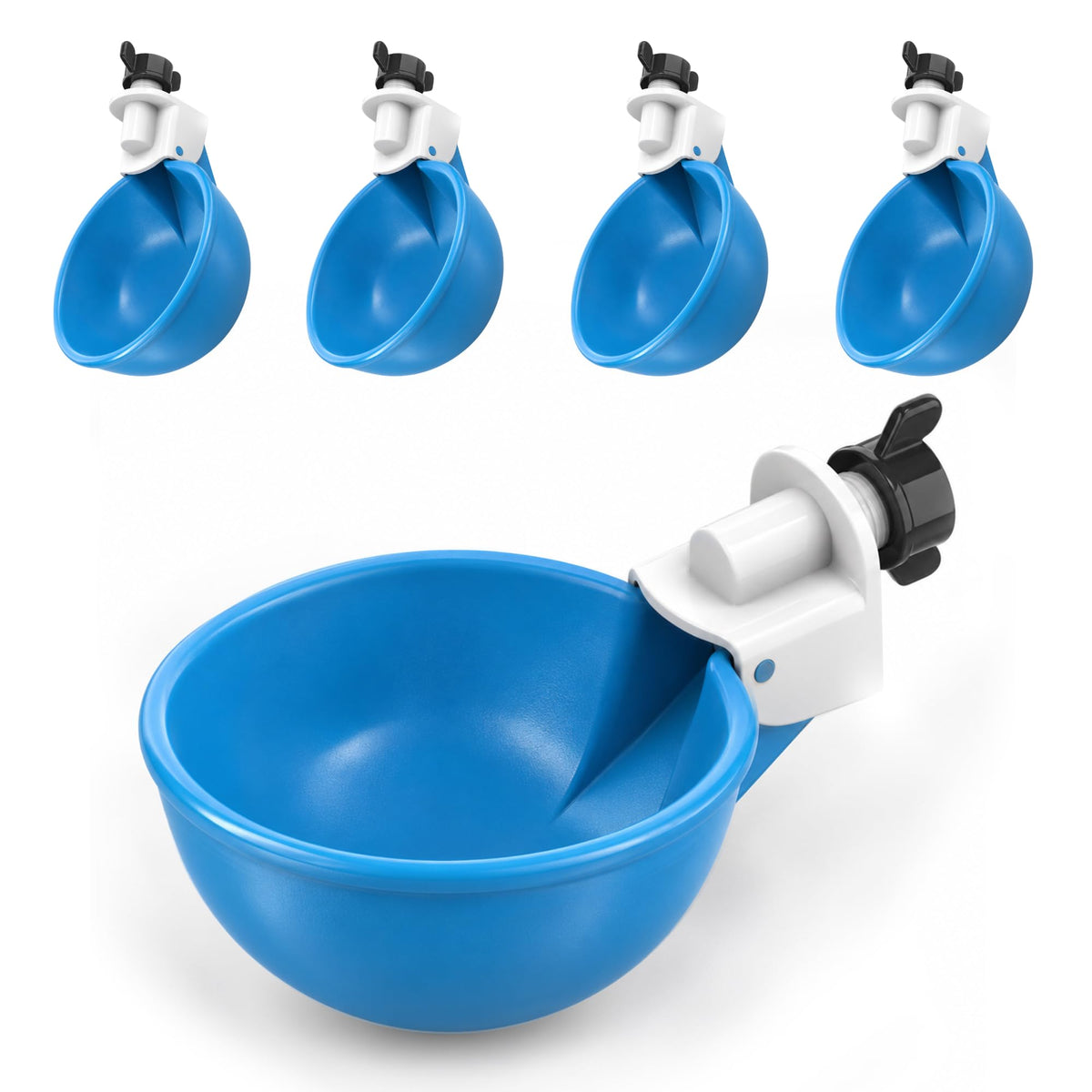 Blue Large Automatic Chicken Waterer Cups Pack of 5 P41409