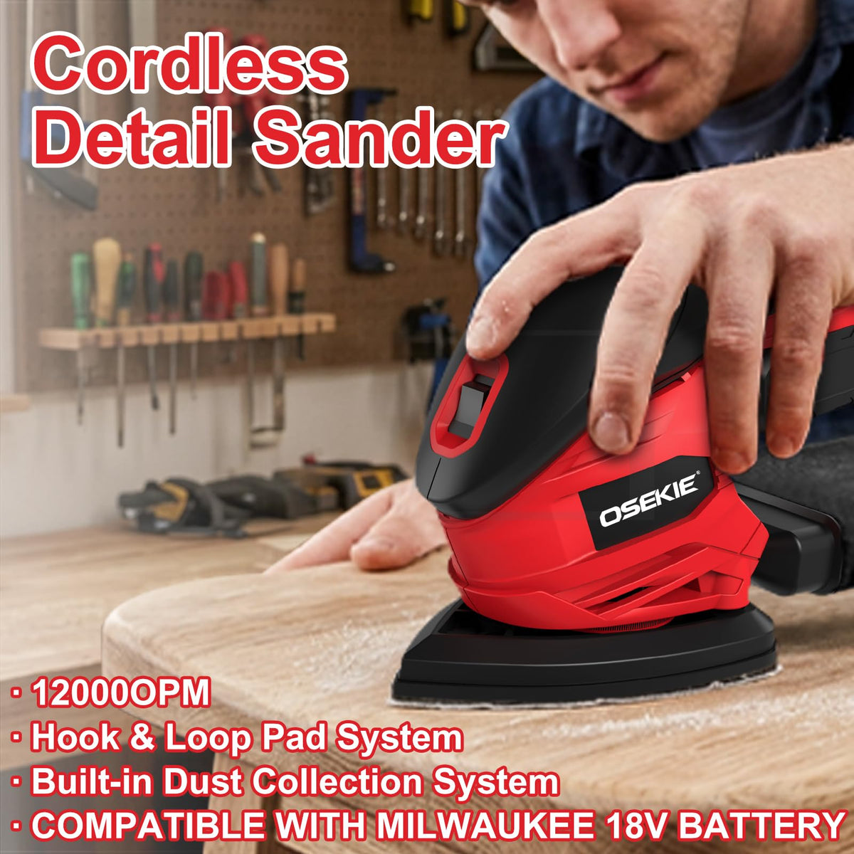 Cordless Detail Sander 12000 OPM H1351