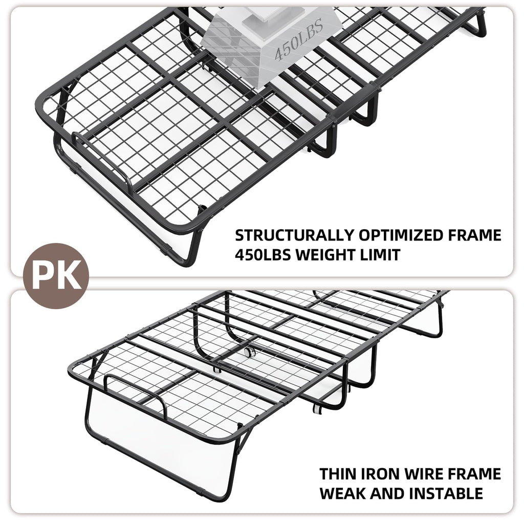 Folding Bed with Mattress and Storage Cover, Twin Size, 5-inch Memory Foam Mattress N359253