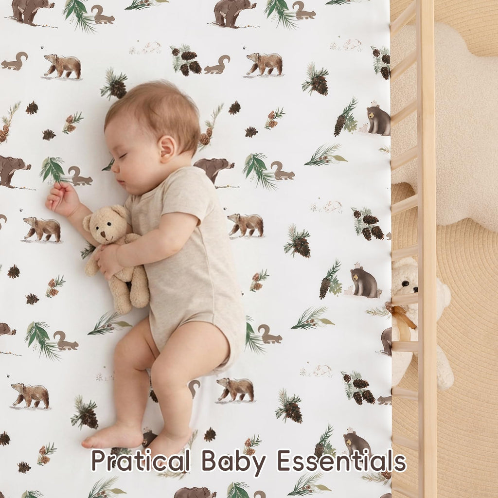 3 Pack Ultra Soft Breathable Fitted Crib Sheets 28x52 Inch H604140