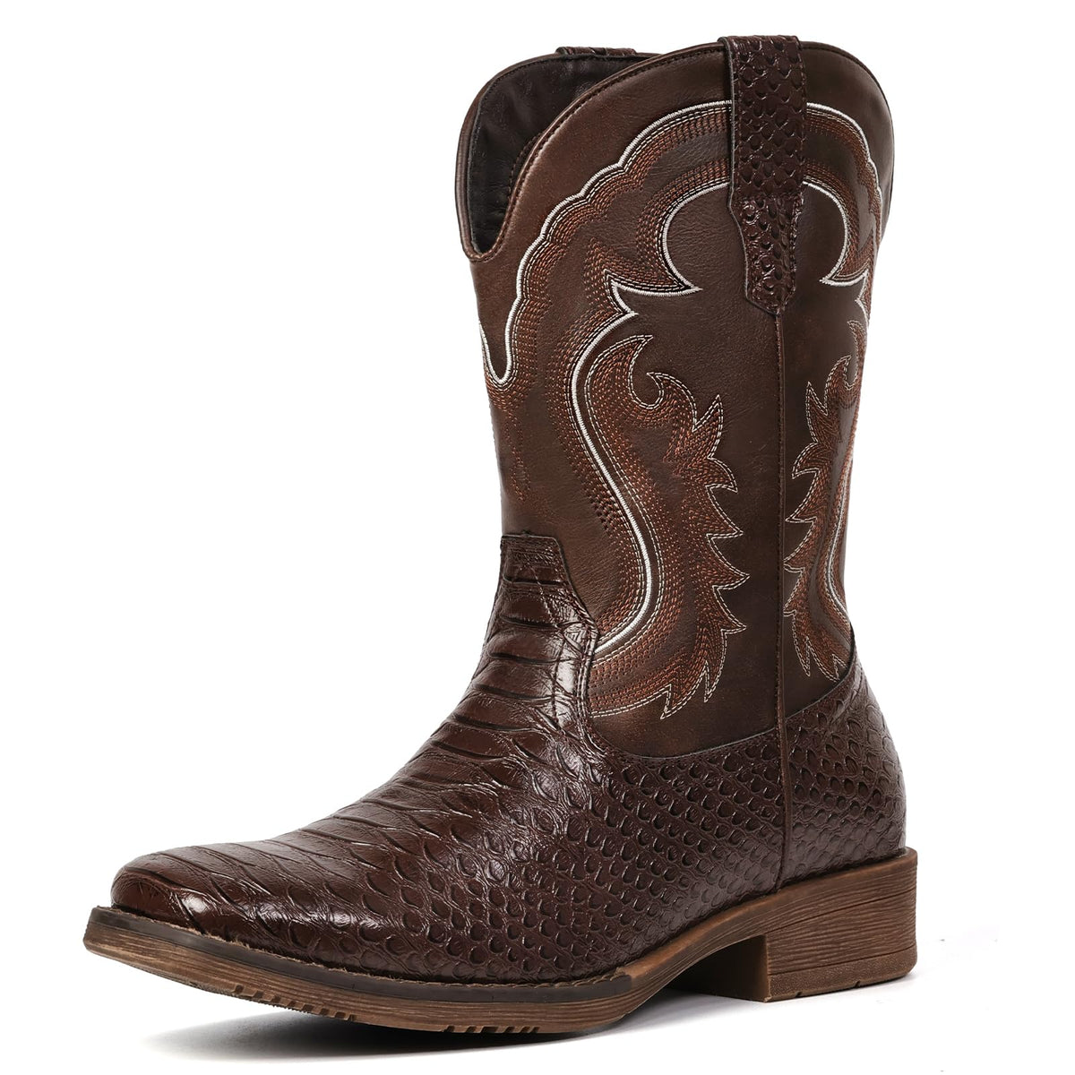 Cowboy Boots for Men Square Toe Mid Calf W878165