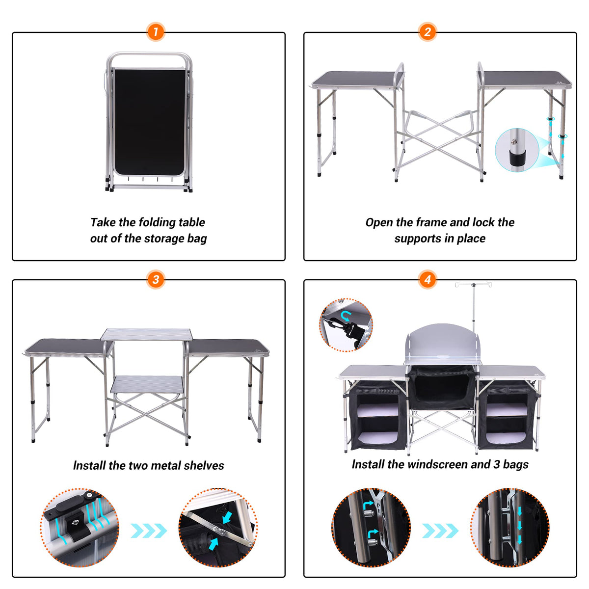 Folding Camping Cook Table V244133
