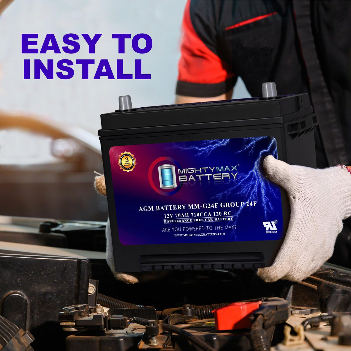 12V 70Ah AGM Replacement Battery W6533