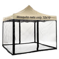 10x10 Black Replacement Mosquito Netting Sidewall Screen with Zipper M79970