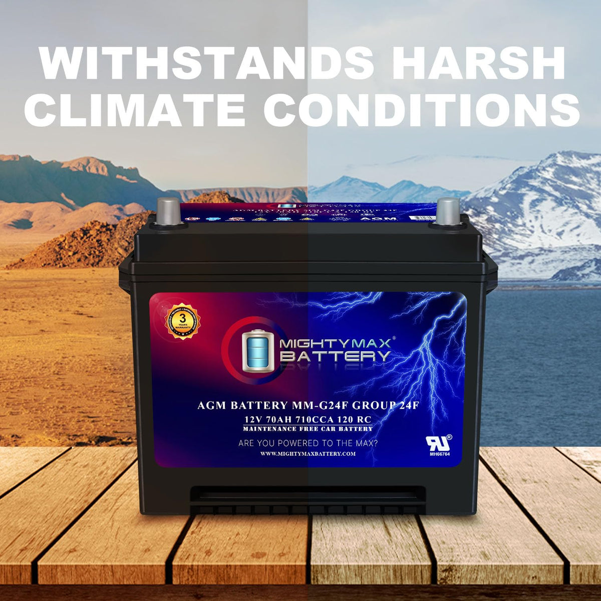 12V 70Ah AGM Replacement Battery W6533