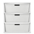 Opaque White 3-Drawer Plastic Storage Tower K305048