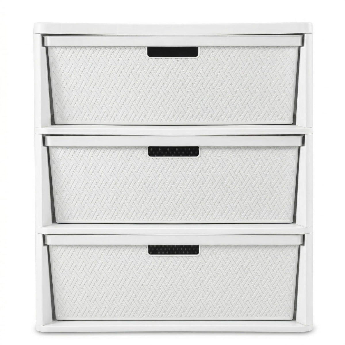 Opaque White 3-Drawer Plastic Storage Tower K305048