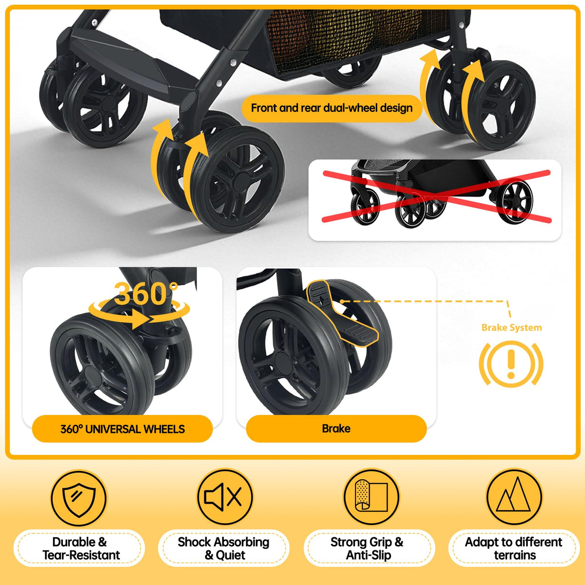 2-in-1 Folding Shopping Cart & Pet Stroller H748180