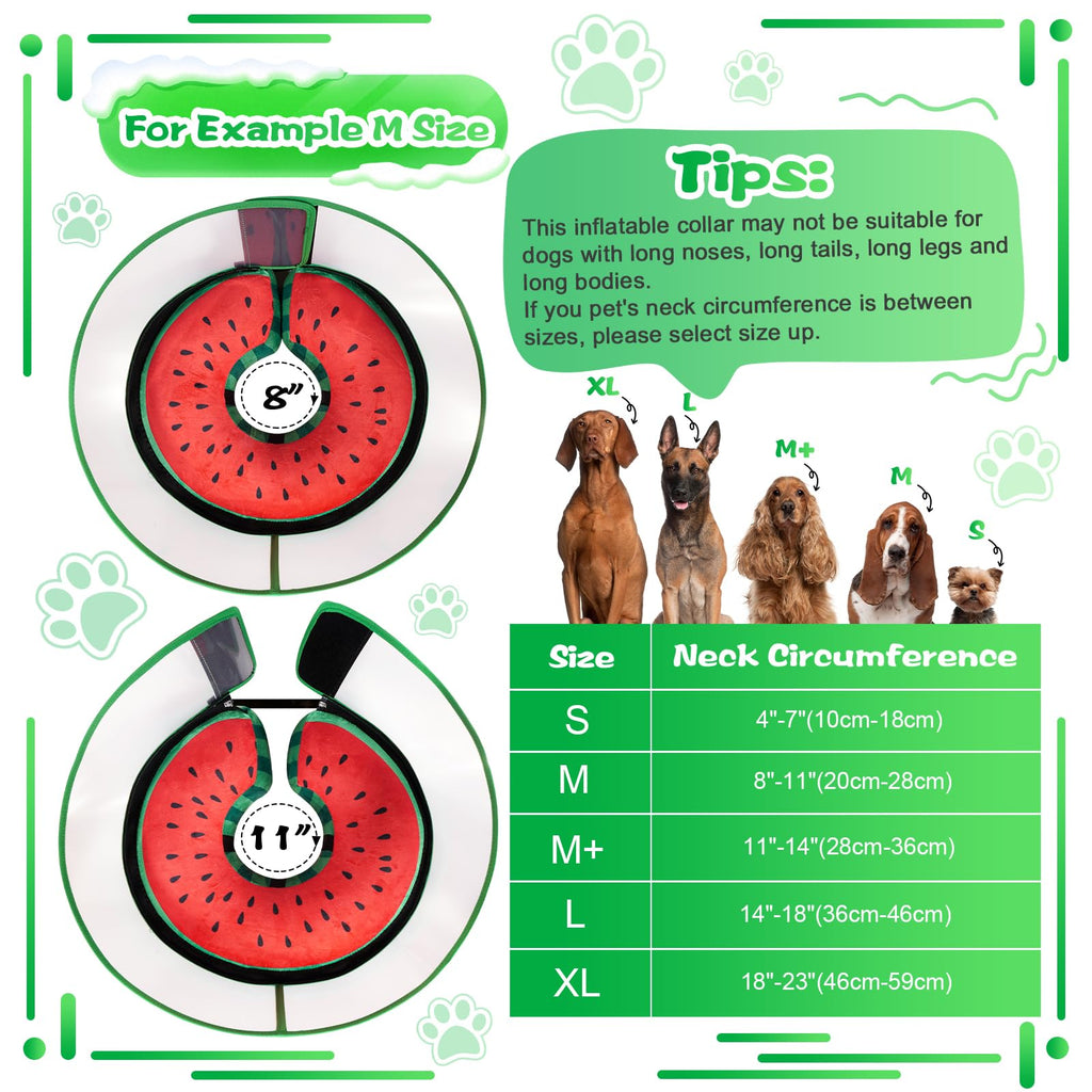 Inflatable Dog Cone Collar with Detachable Shield S8881