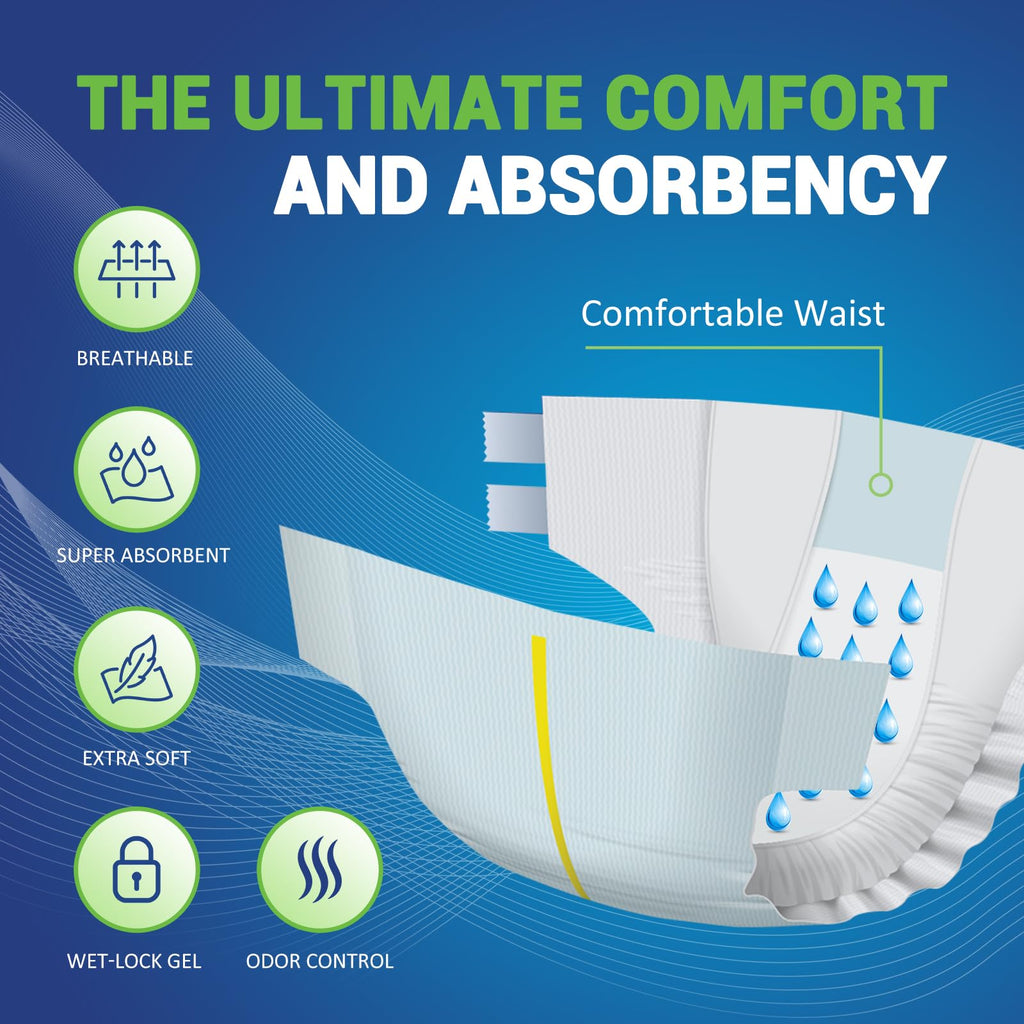Adult Incontinence Briefs with Tabs, XX-Large, Bag of 12 B19329