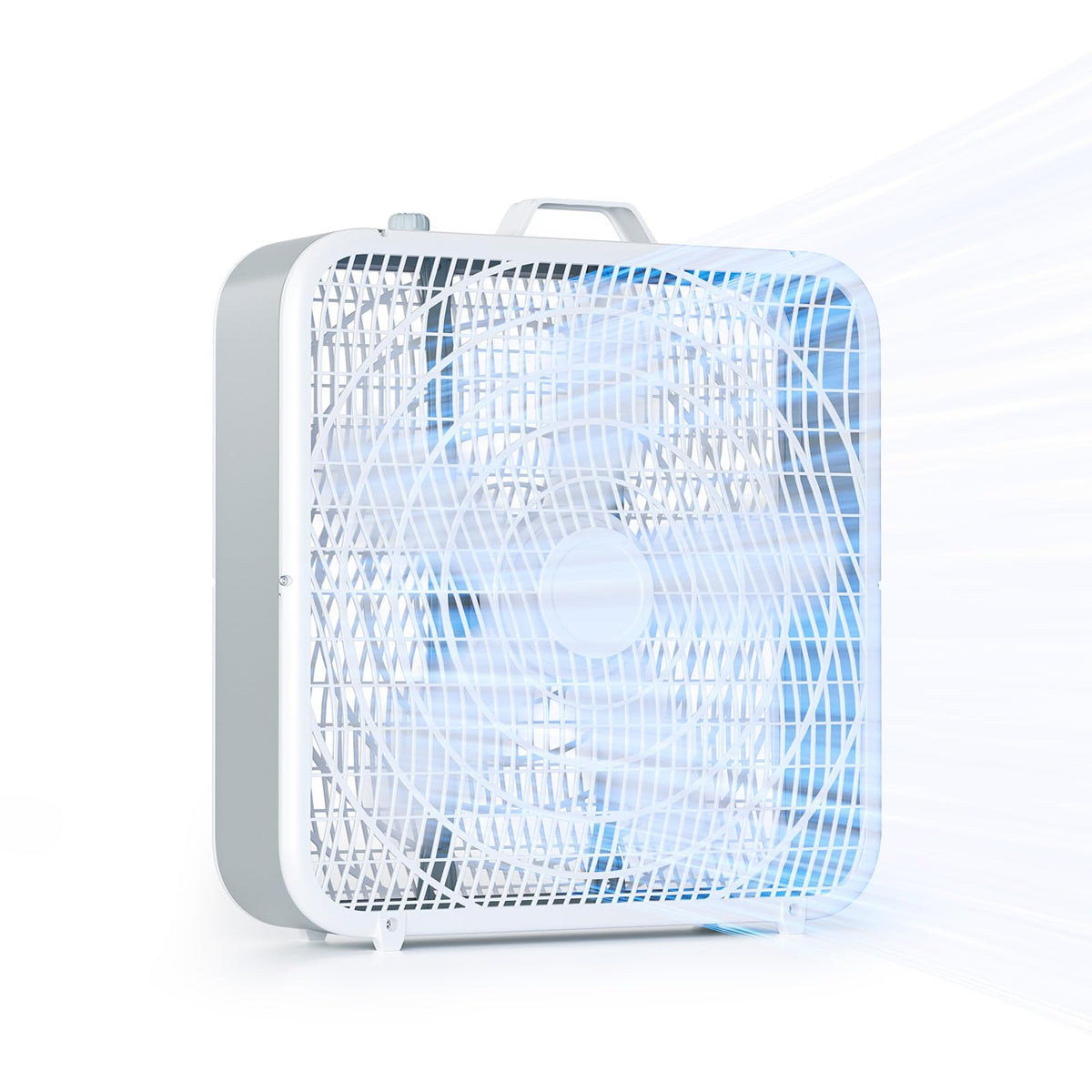 20” Box Floor Fan, 3-Speed White S51857