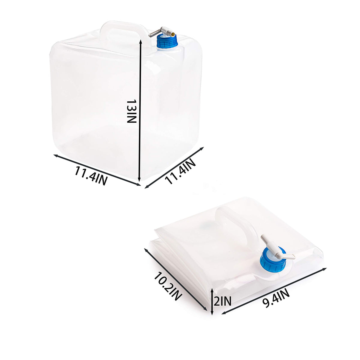 2 Pack 5.3 Gallon Collapsible Water Container with Spigot H596