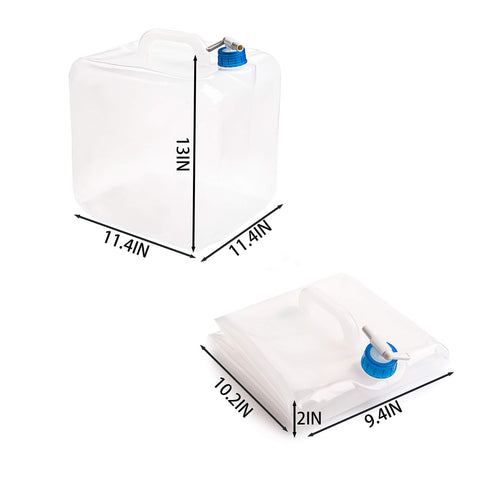 2 Pack 5.3 Gallon Collapsible Water Container with Spigot H596