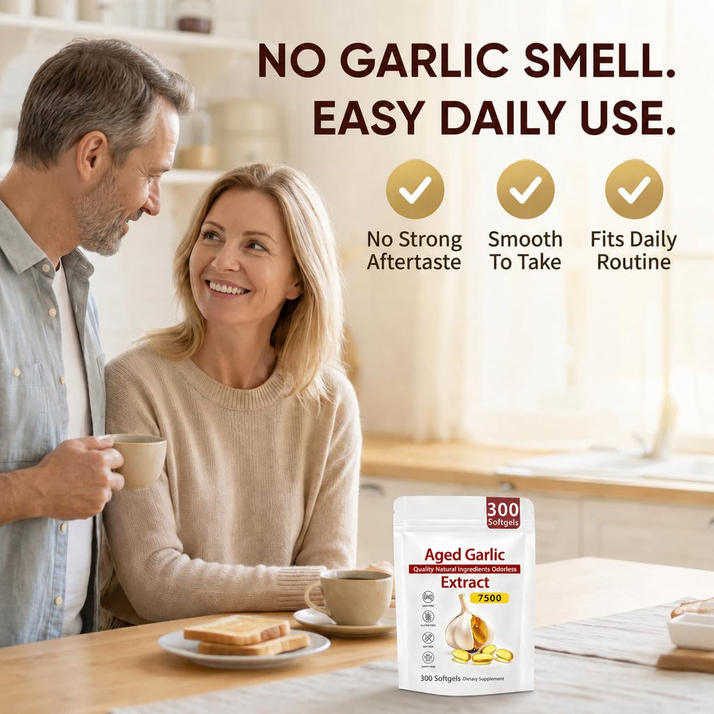 Odorless Organic Garlic Extract Capsules 300 Softgels O3487