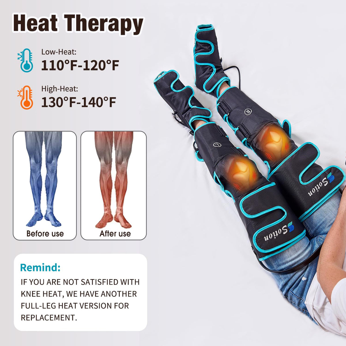 Leg Massager with Heat and Compression X8134