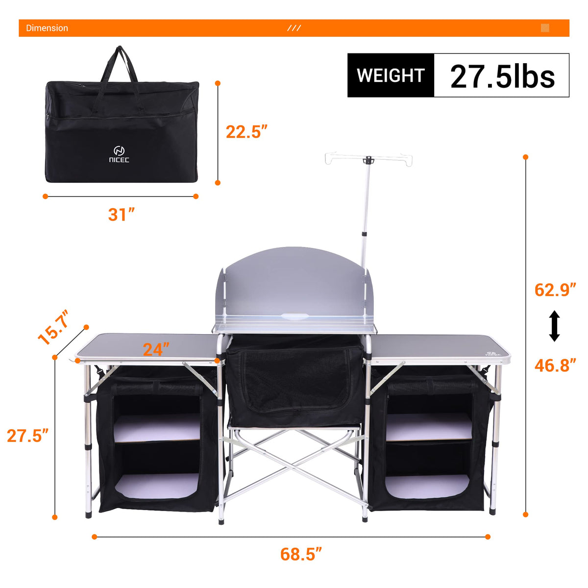 Folding Camping Cook Table V244133