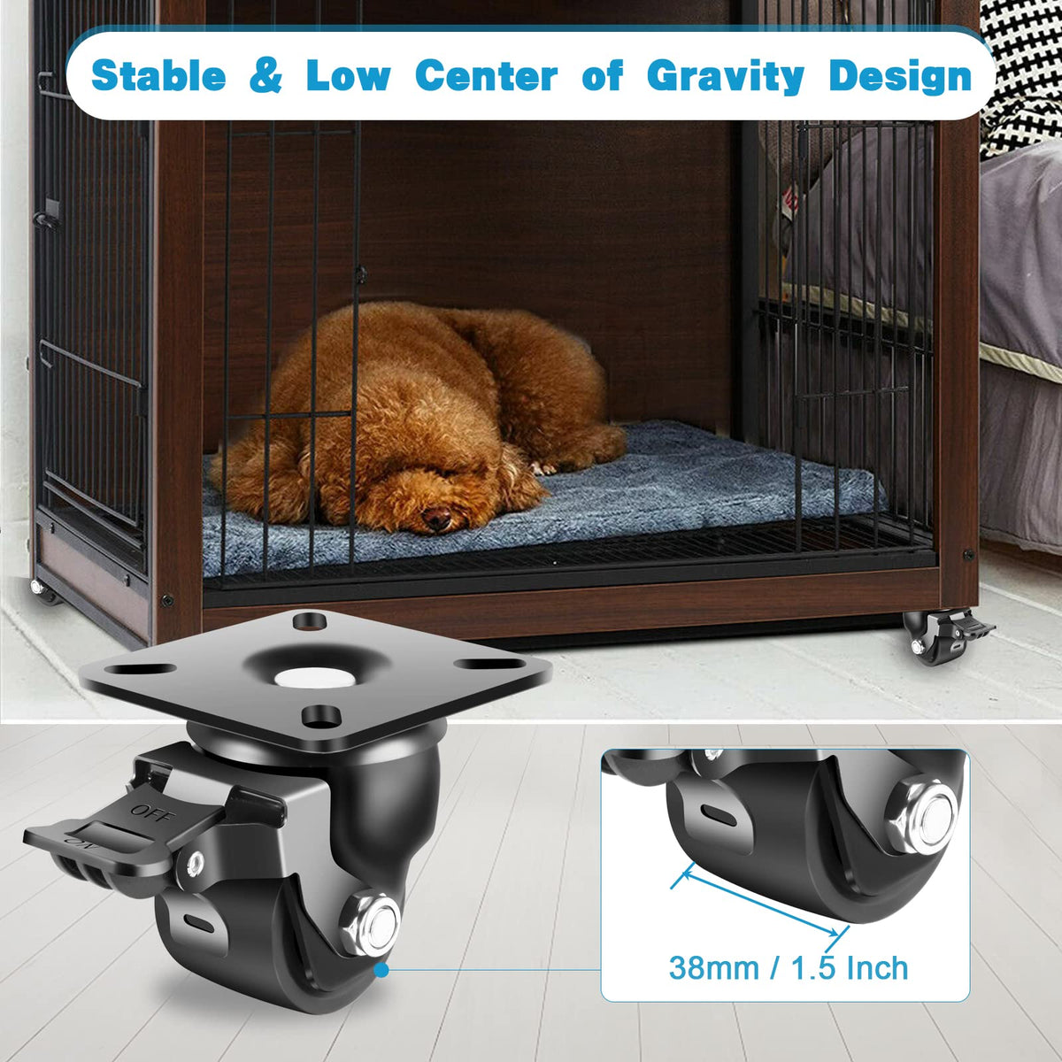 2-Inch Heavy Duty Casters Set of 4 with Brake X49172