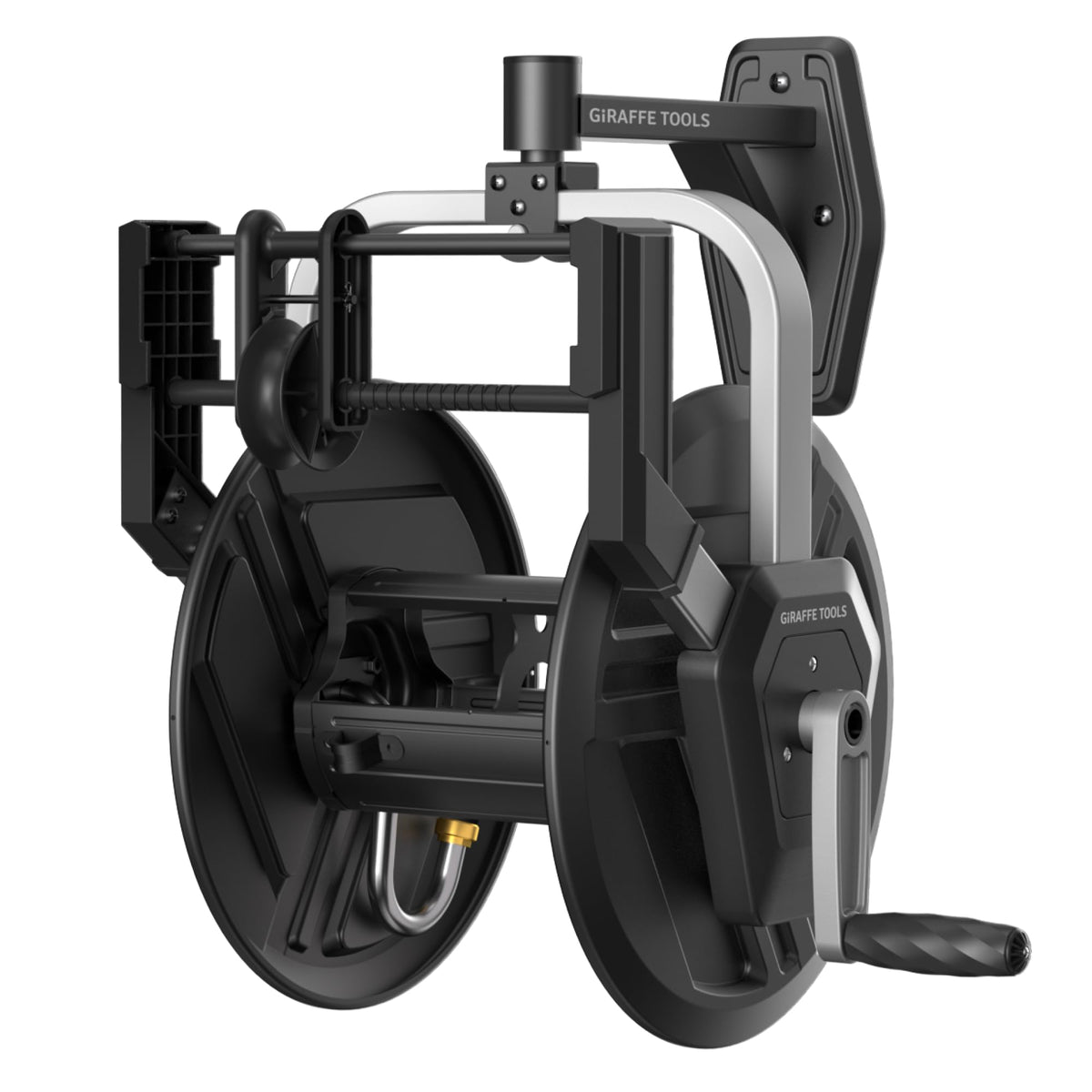Garden Hose Reel Wall Mount, 125FT 5/8" Hose Capacity, Heavy Duty with Crank G14056